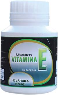 Suplemento de vitamina E com 60 cápsulas